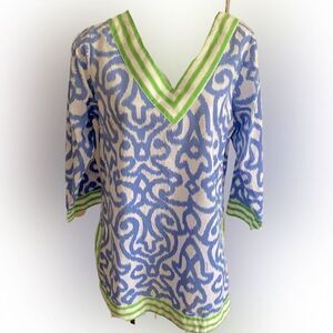 Gretchen Scott Designs Tunic - S blue green , cotton
